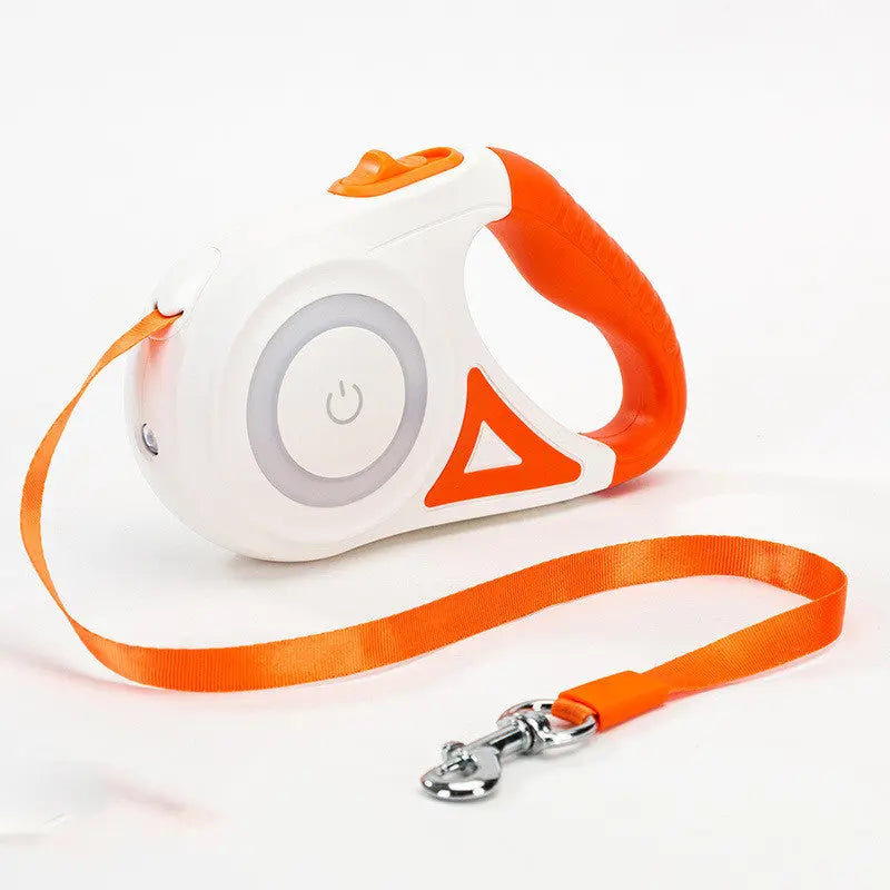 Dog Leash Retractable Leash And Dog Collar Spotlight Automatic Pet Dog Cat Traction Rope For Small Medium Dogs Pet Product - Woof Glow Gear