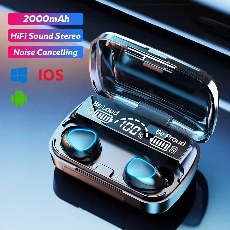 M10 Wireless Headphone Bluetooth Earphones Waterproof Earpieces Sport Earbuds For Huawei Iphone OPPO Xiaomi TWS Music Headset