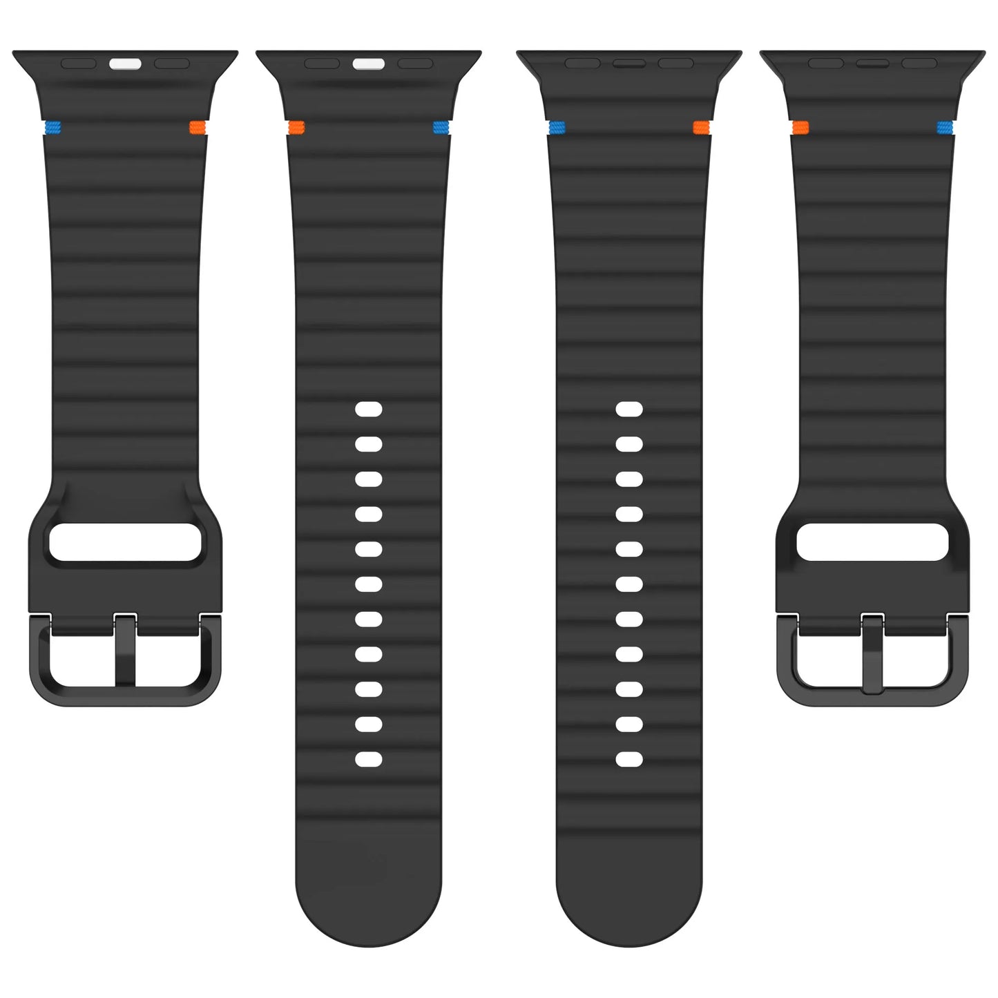 Silicone Strap for Apple watch Ultra Band 49mm 46mm 45mm 42mm 44mm 40mm 41mm correa bracelet belt iWatch series 10 9 8 6 7 5 SE - Woof Glow Gear