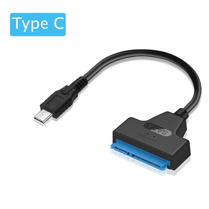 SATA to USB 3.0 / 2.0 Cable Up to 6 Gbps for 2.5 Inch External HDD SSD Hard Drive SATA 3 22 Pin Adapter USB 3.0 to Sata III Cord - Woof Glow Gear