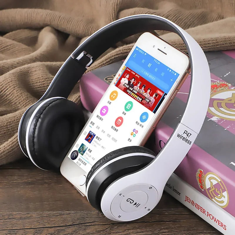 P47 Stereo Headset Bluetooth 5 0 Folding Series Wireless Sports Game Headset for iPhone XiaoMi - Woof Glow Gear