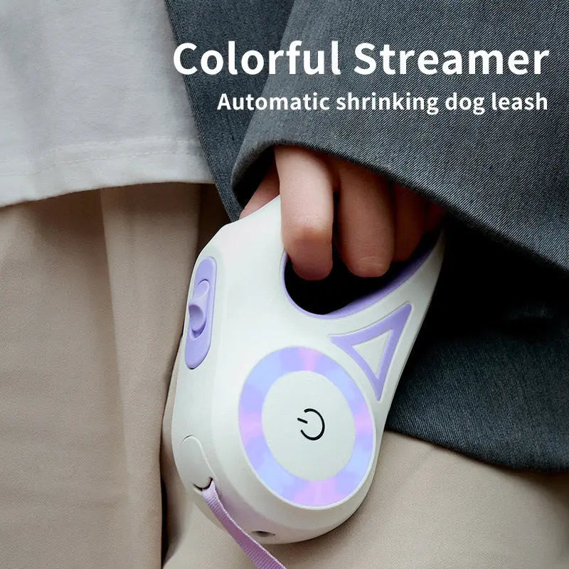 Dog Leash Retractable Leash And Dog Collar Spotlight Automatic Pet Dog Cat Traction Rope For Small Medium Dogs Pet Product - Woof Glow Gear