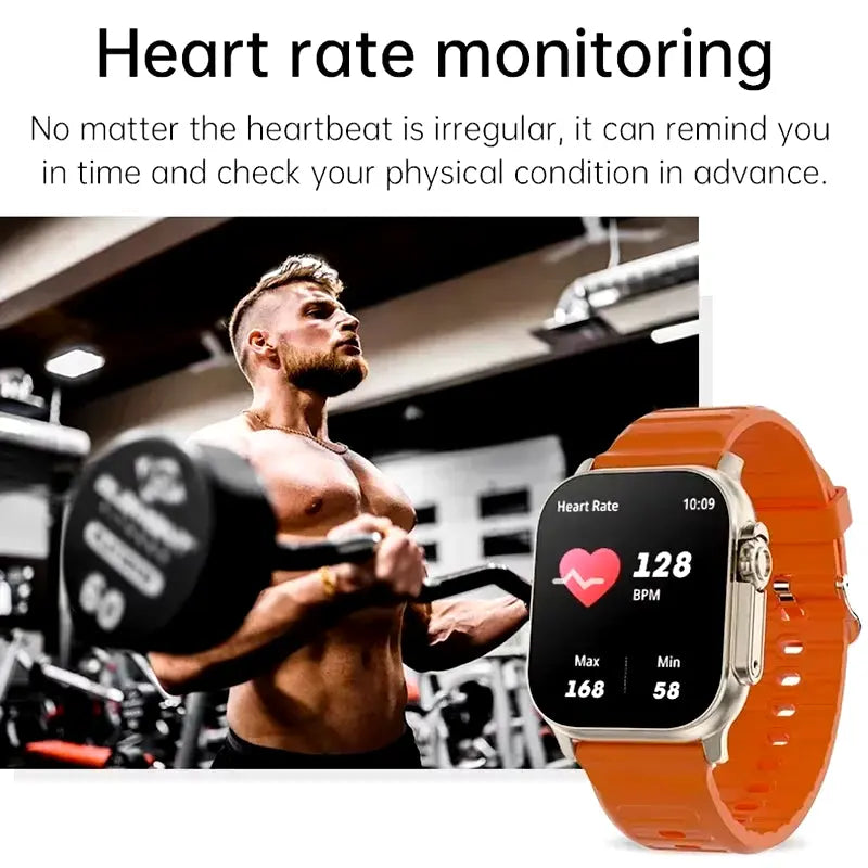 T900 Ultra Smartwatch - Bluetooth Calling, Message Alerts, Heart Rate Monitor, Sports Tracker for Android & iOS - Perfect for Men & Women - Woof Glow Gear