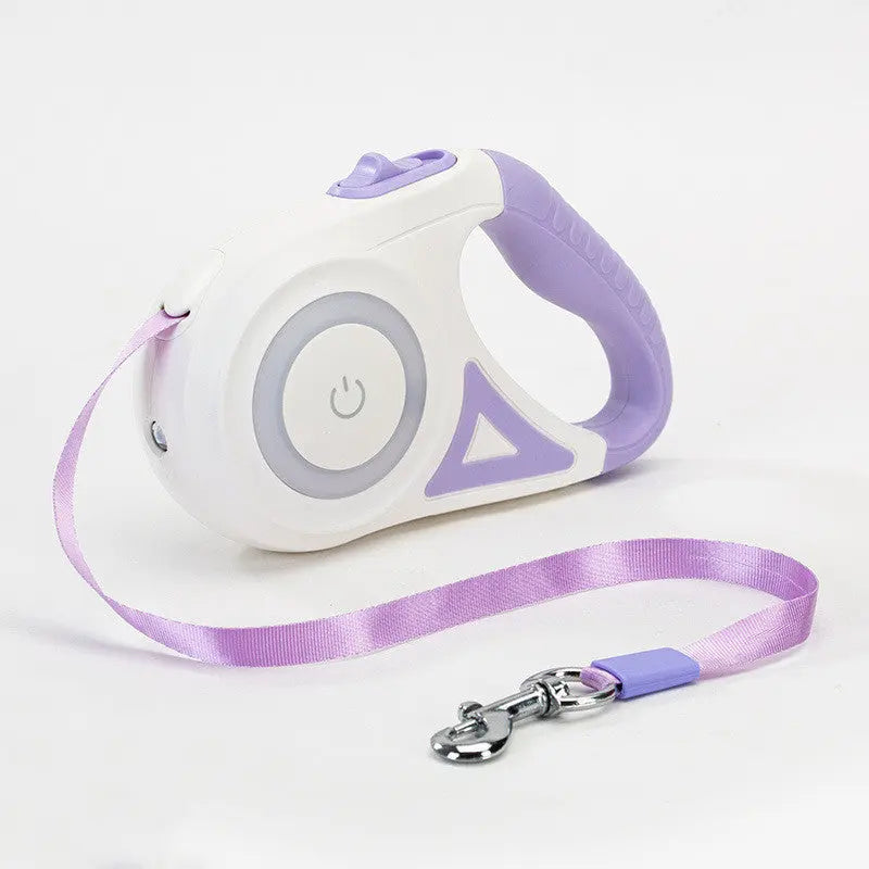 Dog Leash Retractable Leash And Dog Collar Spotlight Automatic Pet Dog Cat Traction Rope For Small Medium Dogs Pet Product - Woof Glow Gear