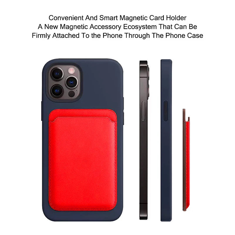 Leather Wallet Case For iPhone 15 Pro Max Magsafe Wallet Leather Compatible For iPhone 14 13 12 Card Holder with MagSafe Magnet - Woof Glow Gear