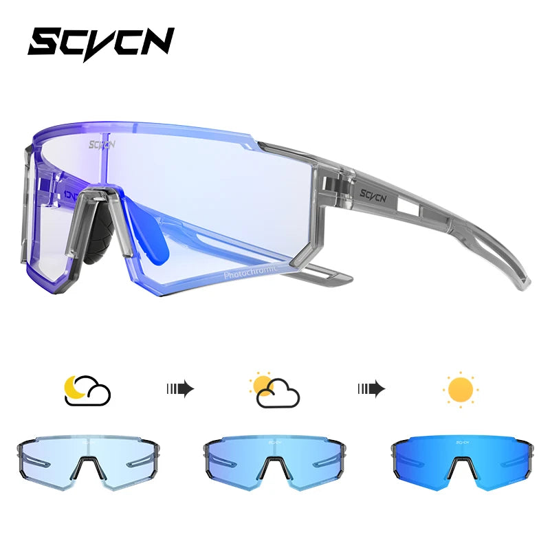 SCVCN new Outdoor Cycling Sunglasses Men MTB Bike Glasses Sports Mountain Climbing fishing Women Bicycle Cycling UV400 Goggles - Woof Glow Gear