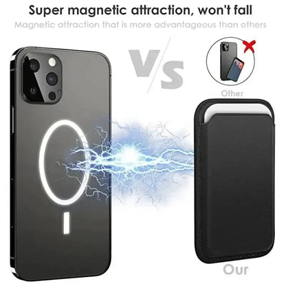 Leather Wallet Case Magentic Wallet Leather Compatible For iPhone 15 14 13 12 Pro Max Card Holder Magnet - Woof Glow Gear
