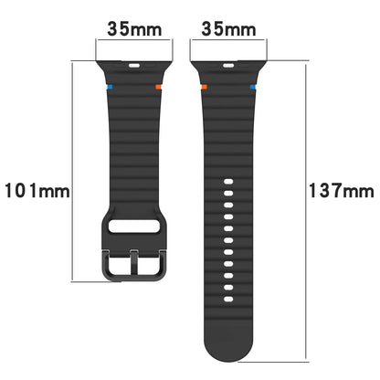 Silicone Strap for Apple watch Ultra Band 49mm 46mm 45mm 42mm 44mm 40mm 41mm correa bracelet belt iWatch series 10 9 8 6 7 5 SE - Woof Glow Gear