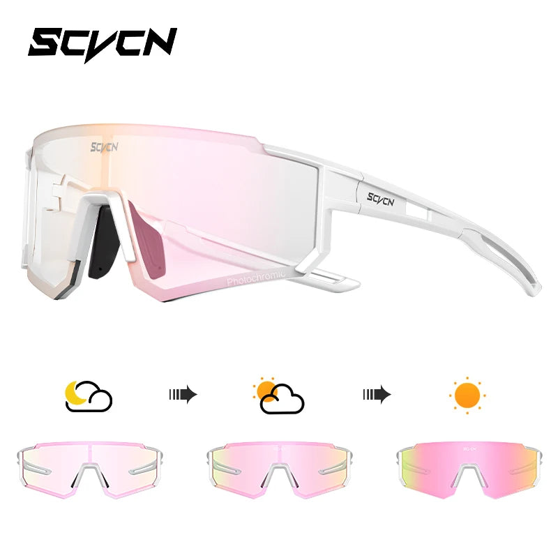 SCVCN new Outdoor Cycling Sunglasses Men MTB Bike Glasses Sports Mountain Climbing fishing Women Bicycle Cycling UV400 Goggles - Woof Glow Gear