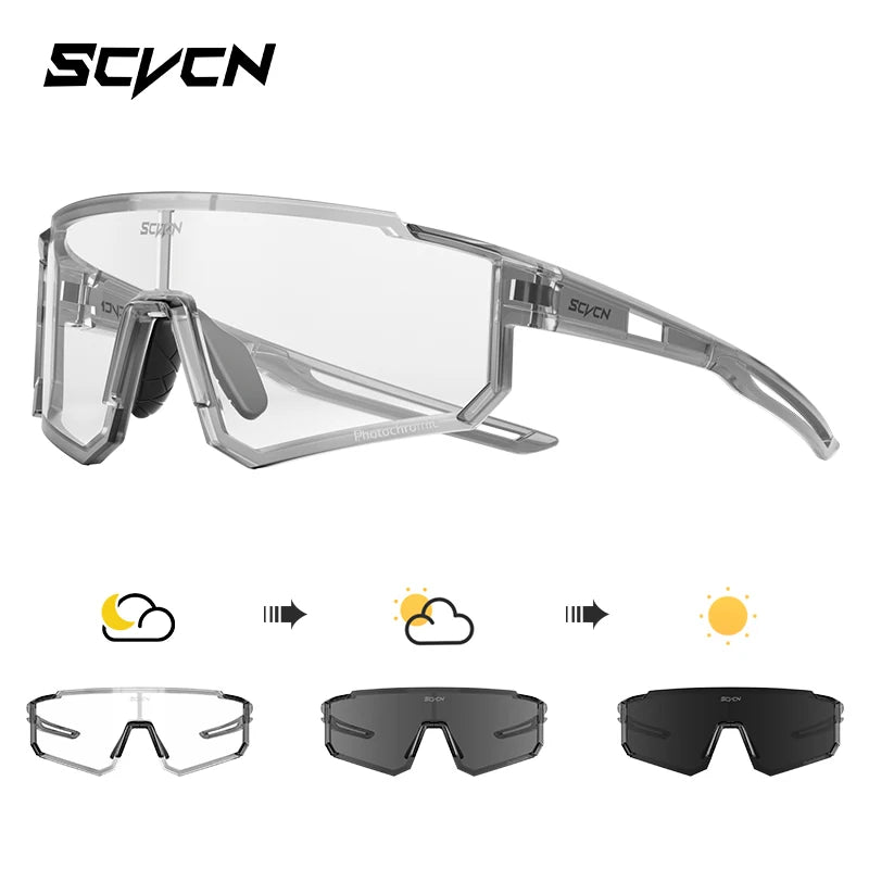 SCVCN new Outdoor Cycling Sunglasses Men MTB Bike Glasses Sports Mountain Climbing fishing Women Bicycle Cycling UV400 Goggles - Woof Glow Gear