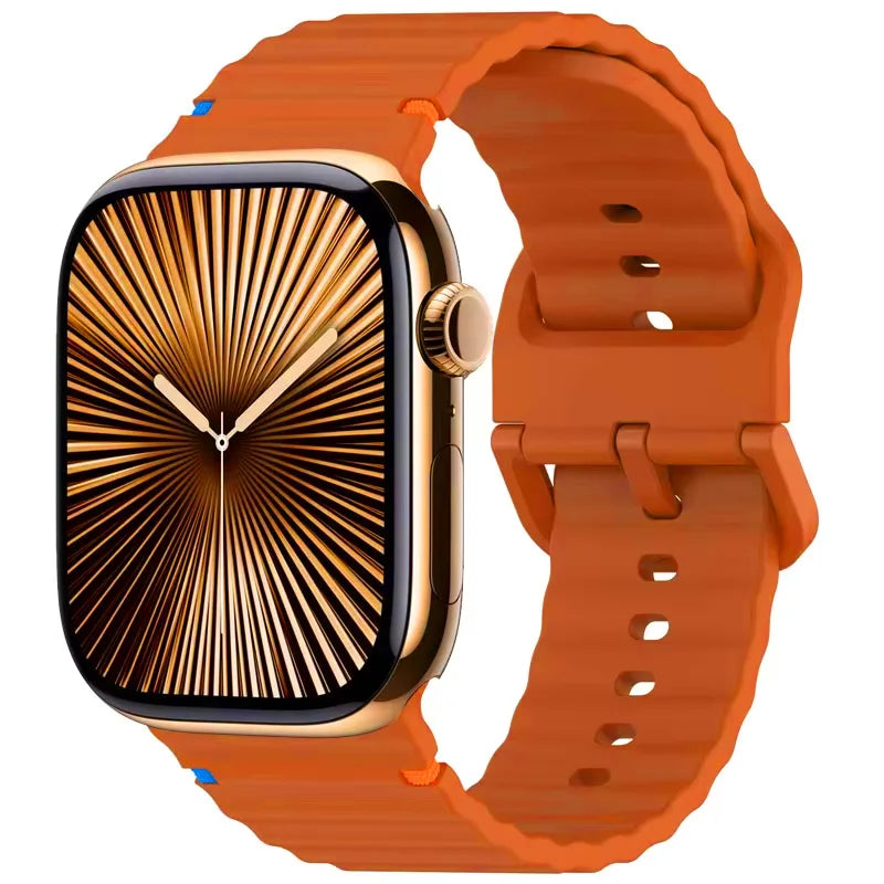 Silicone Strap for Apple watch Ultra Band 49mm 46mm 45mm 42mm 44mm 40mm 41mm correa bracelet belt iWatch series 10 9 8 6 7 5 SE - Woof Glow Gear
