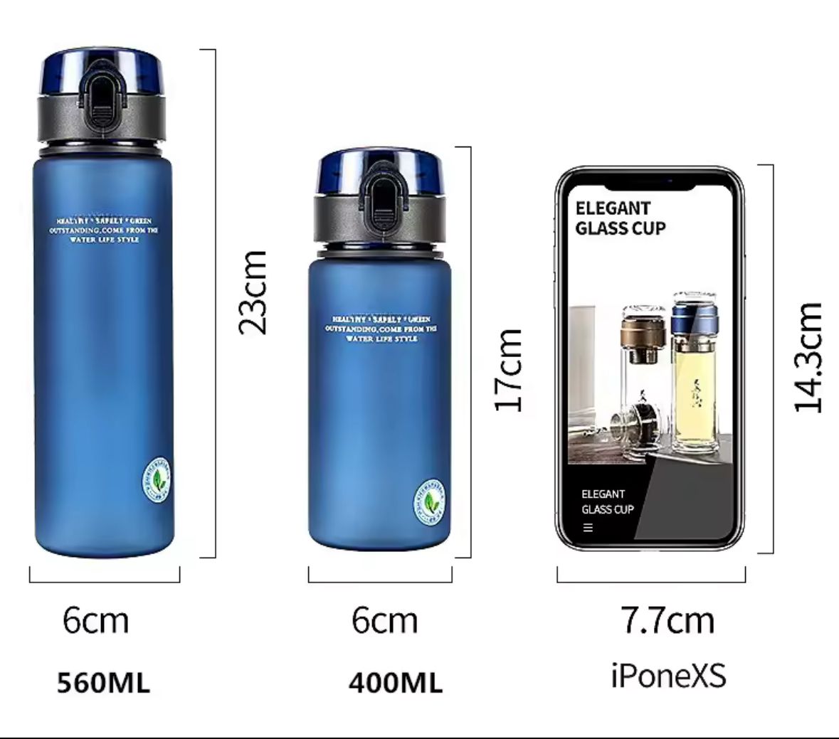 Brand BPA Free Leak Proof Sports Water Bottle High Quality Tour Hiking Portable My Favorite Drink Bottles 400ml 560ml - Woof Glow Gear