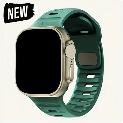 Soft Silicone Strap For Apple Watch Band Ultra 49mm 44mm 45mm 42mm 41mm 42mm 38mm Sport Watchband IWatch Serise 9 8 7 6 Bracelet - Woof Glow Gear
