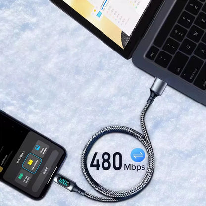 NNBILI 120W USB-C Fast Charging Cable for Samsung Xiaomi Huawei Phone Nylon Braided Quick Charge 6A USB C to USB C Data Cord ﻿ ﻿ - Woof Glow Gear