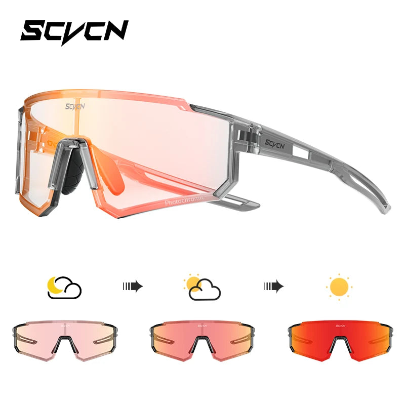 SCVCN new Outdoor Cycling Sunglasses Men MTB Bike Glasses Sports Mountain Climbing fishing Women Bicycle Cycling UV400 Goggles - Woof Glow Gear