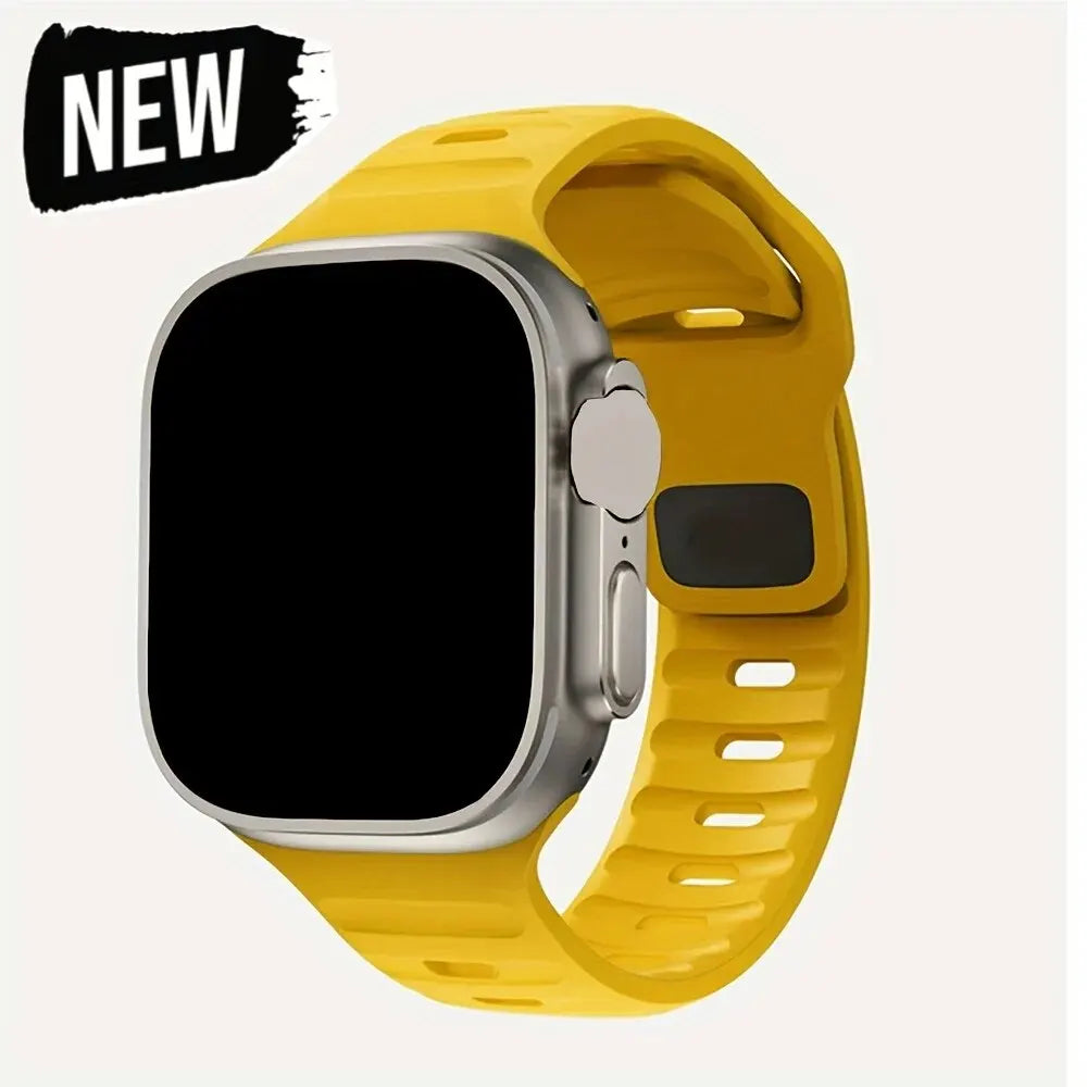 Soft Silicone Strap For Apple Watch Band Ultra 49mm 44mm 45mm 42mm 41mm 42mm 38mm Sport Watchband IWatch Serise 9 8 7 6 Bracelet - Woof Glow Gear