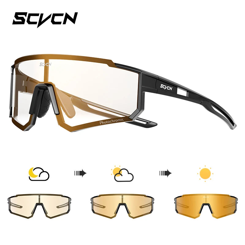 SCVCN new Outdoor Cycling Sunglasses Men MTB Bike Glasses Sports Mountain Climbing fishing Women Bicycle Cycling UV400 Goggles - Woof Glow Gear