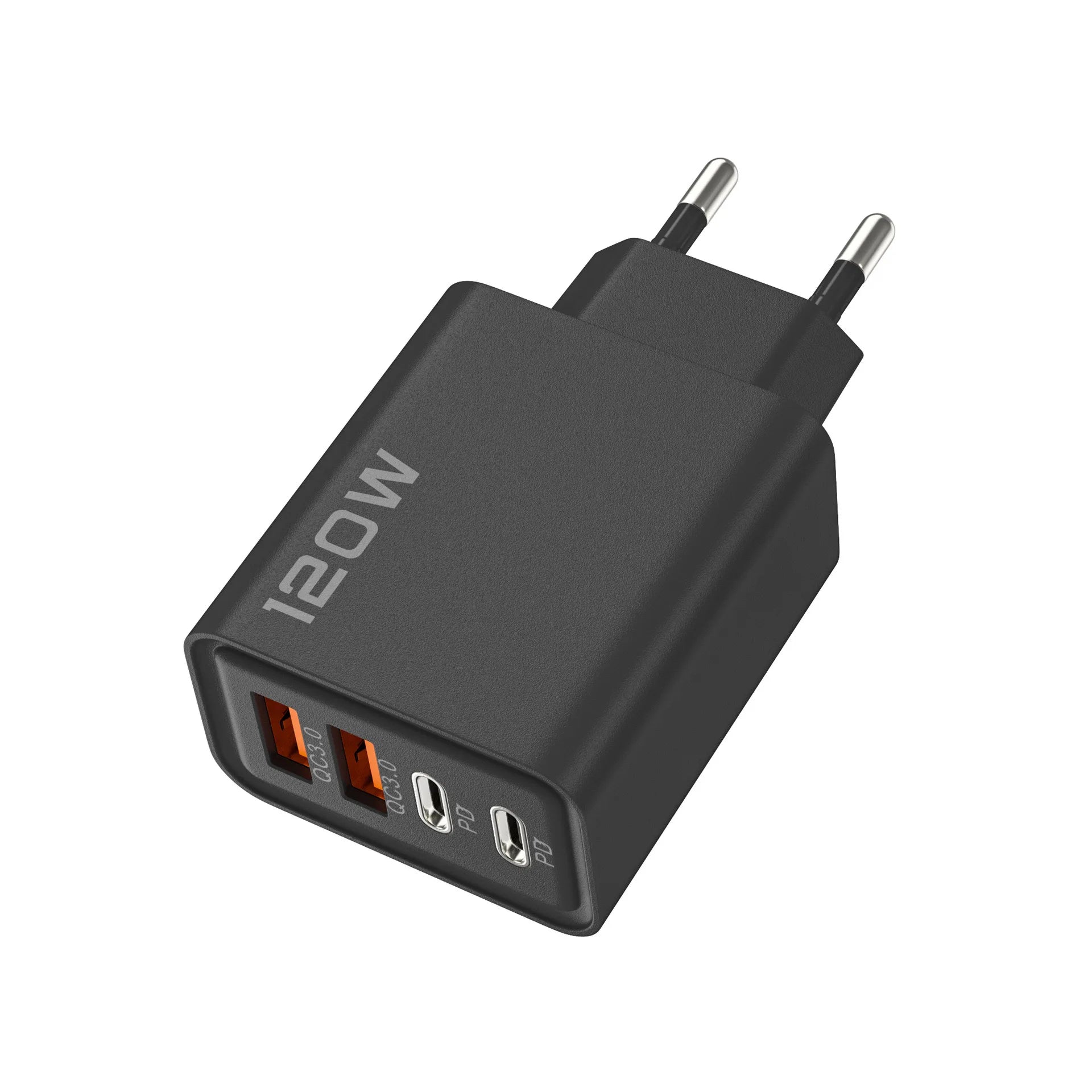Total 120W 4 Port USB Type C Charger Fast Charging Data Cable USB Phone Charger Adapter for Samsung IPhone Xiaomi Wall Charger - Woof Glow Gear