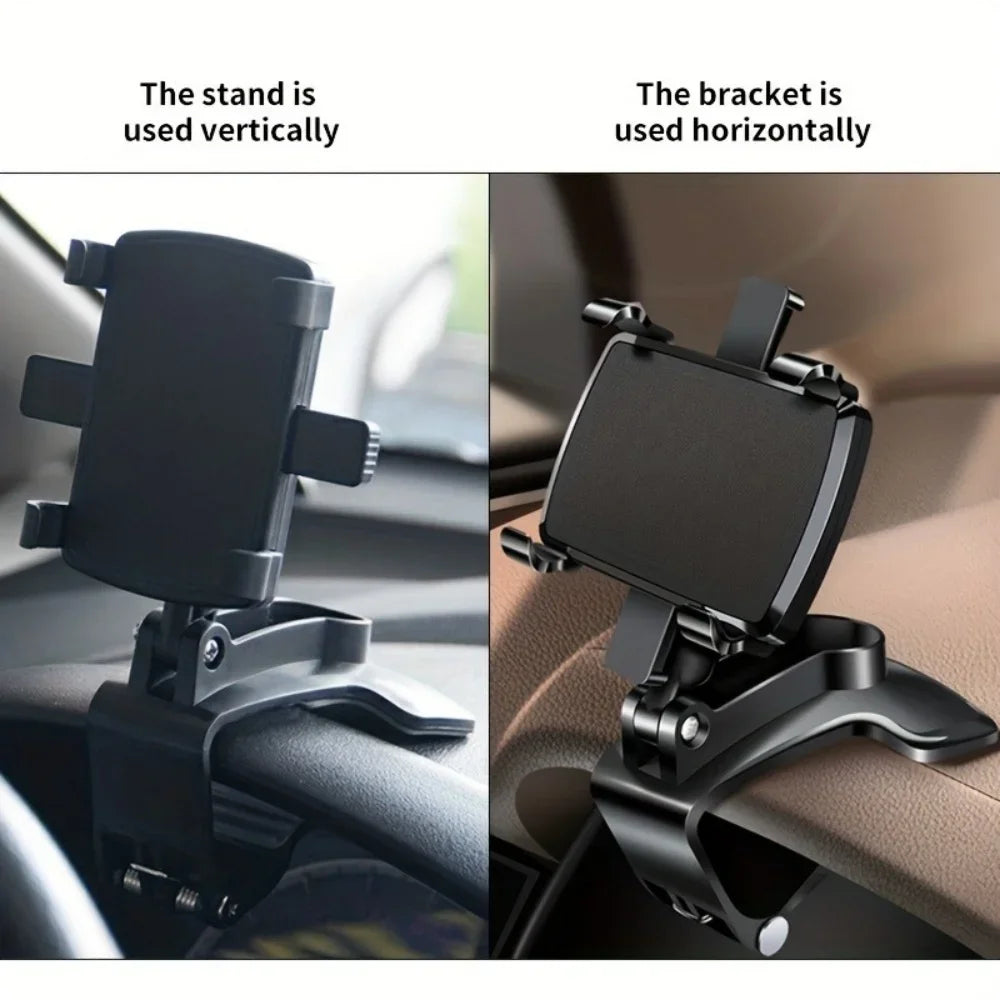 Universal Car Mobile Phone Holder Dashboard Phone Holder Easy Clip Mount Stand Cellphone Stand For GPS Navigation Hanging Holder - Woof Glow Gear