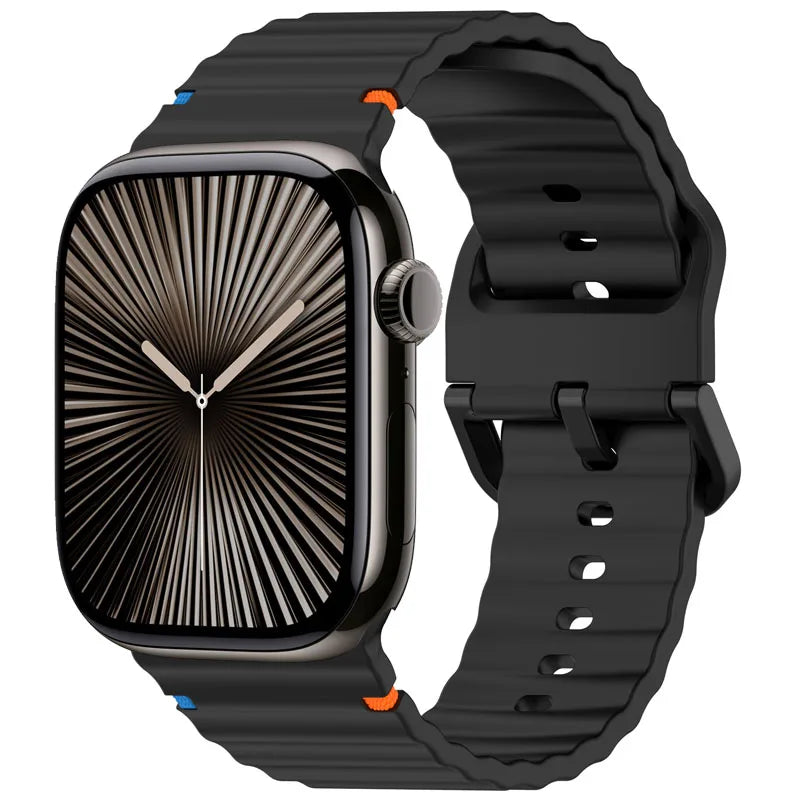 Silicone Strap for Apple watch Ultra Band 49mm 46mm 45mm 42mm 44mm 40mm 41mm correa bracelet belt iWatch series 10 9 8 6 7 5 SE - Woof Glow Gear