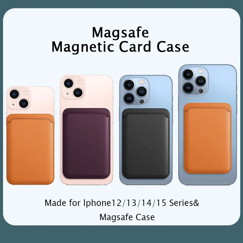 Leather Wallet Case For iPhone 15 Pro Max Magsafe Wallet Leather Compatible For iPhone 14 13 12 Card Holder with MagSafe Magnet - Woof Glow Gear