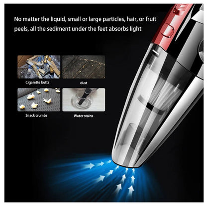 Car Vacuum Cleaner Handheld Wireless Charging Model High Power Small Car Interior Vacuum Cleaner 1 Set - Woof Glow Gear