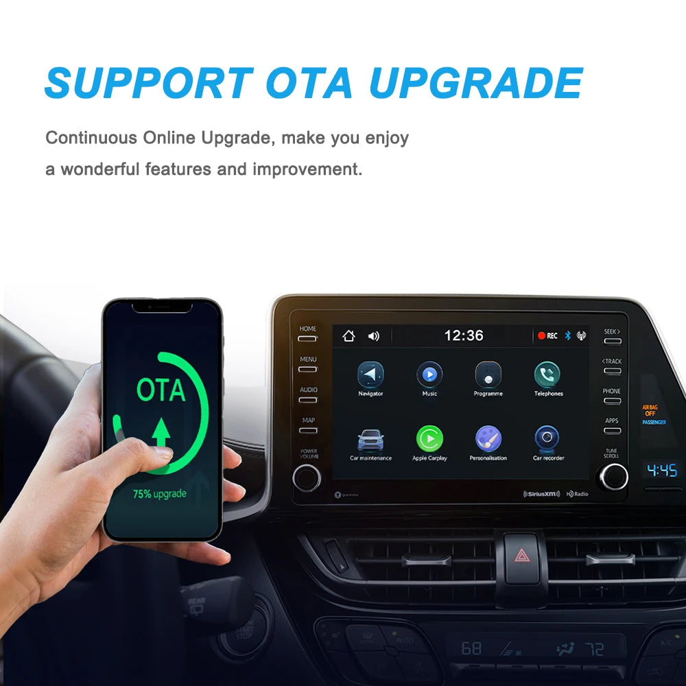 NEW 2in1 Mini Wireless Carplay Adapter And Android Auto Wireless Adapter Wired to Wireless Plug And Play For 99% OEM Cars - Woof Glow Gear