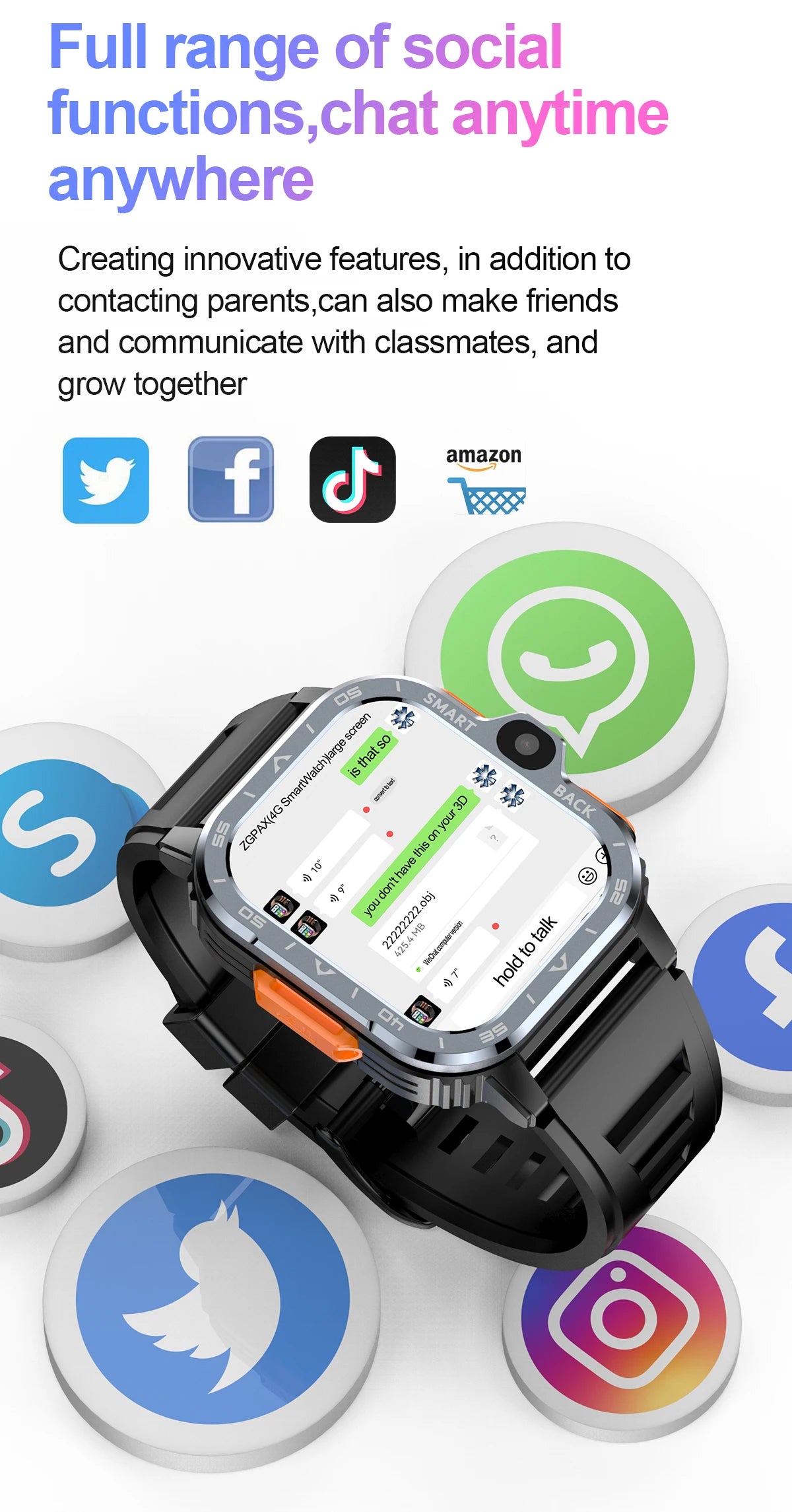 Valdus PGD Android Smart Watch Men GPS 16G/64G ROM Storage HD Dual Camera NFC 2G 4G SIM Card WIFI Wireless Fast Internet Access - Woof Glow Gear