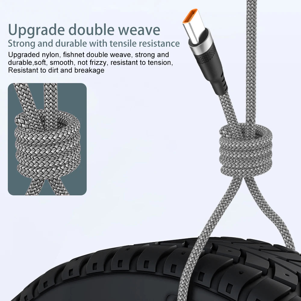 USB TYPE C Fast Charge Cable Android Micro USB line USB to LIGHTNING Extend Charging Cable for iPhone 14 Xiaomi OnePlus Samsung - Woof Glow Gear