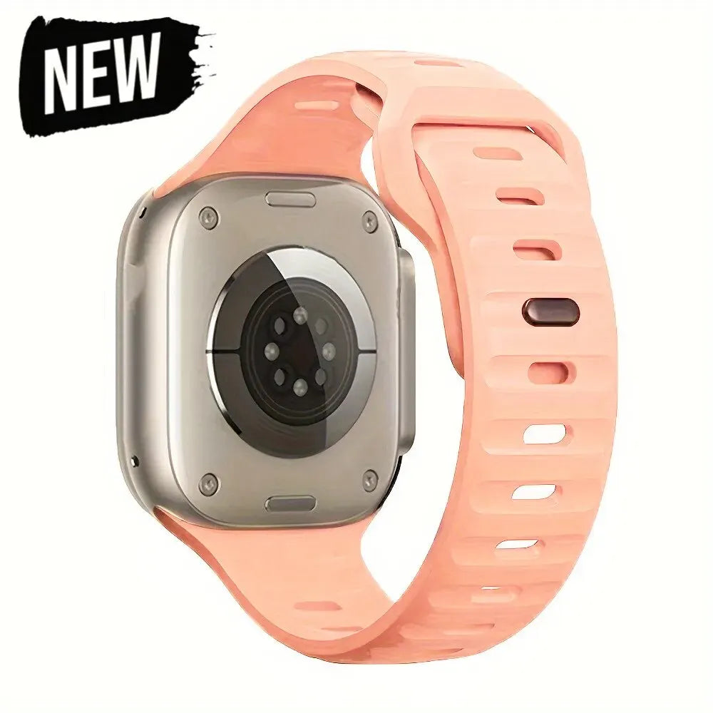 Soft Silicone Strap For Apple Watch Band Ultra 49mm 44mm 45mm 42mm 41mm 42mm 38mm Sport Watchband IWatch Serise 9 8 7 6 Bracelet - Woof Glow Gear