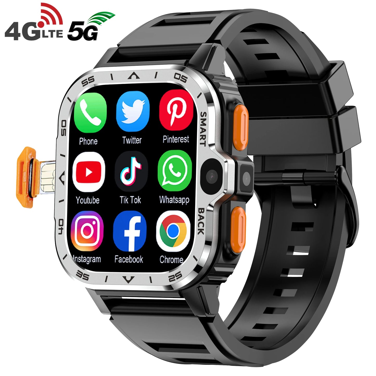 Valdus PGD Android Smart Watch Men GPS 16G/64G ROM Storage HD Dual Camera NFC 2G 4G SIM Card WIFI Wireless Fast Internet Access - Woof Glow Gear