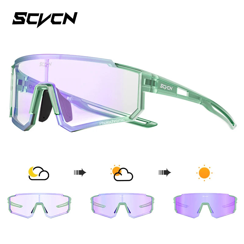 SCVCN new Outdoor Cycling Sunglasses Men MTB Bike Glasses Sports Mountain Climbing fishing Women Bicycle Cycling UV400 Goggles - Woof Glow Gear