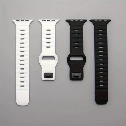 Soft Silicone Strap For Apple Watch Band Ultra 49mm 44mm 45mm 42mm 41mm 42mm 38mm Sport Watchband IWatch Serise 9 8 7 6 Bracelet - Woof Glow Gear