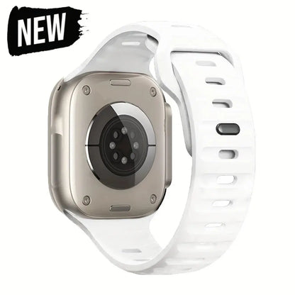 Soft Silicone Strap For Apple Watch Band Ultra 49mm 44mm 45mm 42mm 41mm 42mm 38mm Sport Watchband IWatch Serise 9 8 7 6 Bracelet - Woof Glow Gear