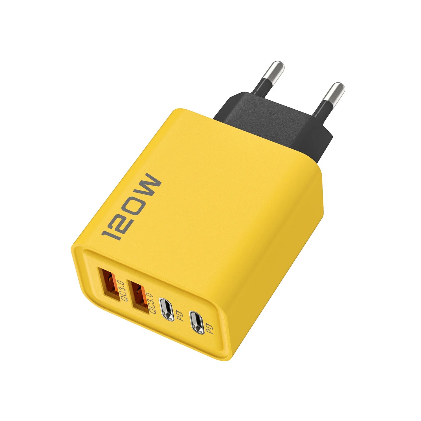 Total 120W 4 Port USB Type C Charger Fast Charging Data Cable USB Phone Charger Adapter for Samsung IPhone Xiaomi Wall Charger - Woof Glow Gear