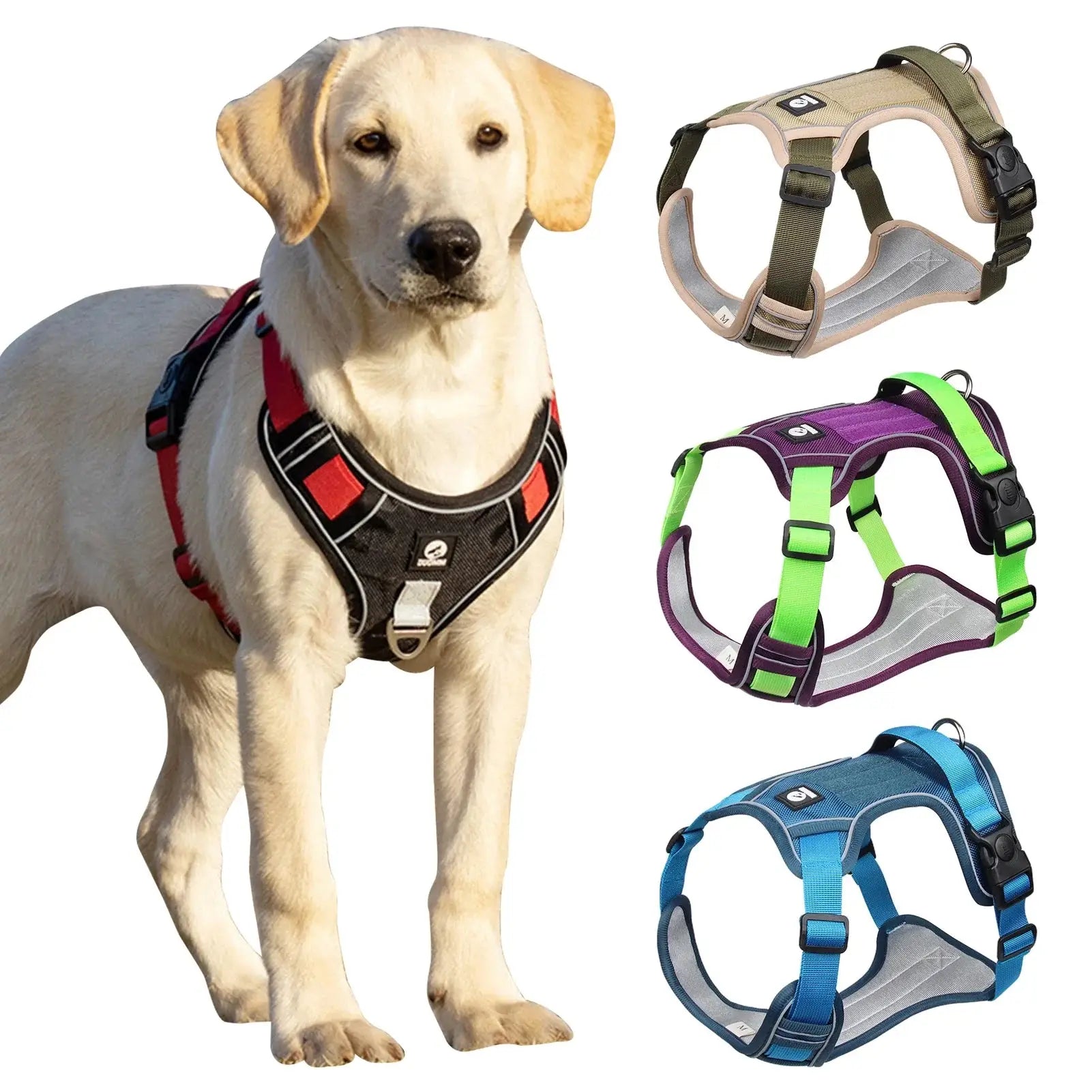 Dog Harness Reflective Midium Large Dogs Tactical Vest Big 1680D Waterproof Oxford Cloth Dog Harnesses Pet Accessoires Supplies - Woof Glow Gear