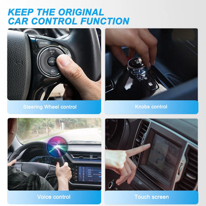 NEW 2in1 Mini Wireless Carplay Adapter And Android Auto Wireless Adapter Wired to Wireless Plug And Play For 99% OEM Cars - Woof Glow Gear