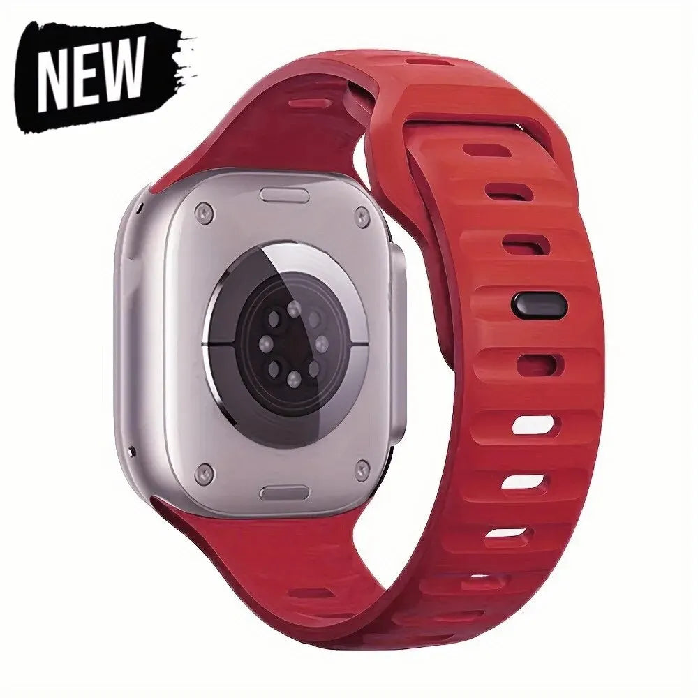 Soft Silicone Strap For Apple Watch Band Ultra 49mm 44mm 45mm 42mm 41mm 42mm 38mm Sport Watchband IWatch Serise 9 8 7 6 Bracelet - Woof Glow Gear