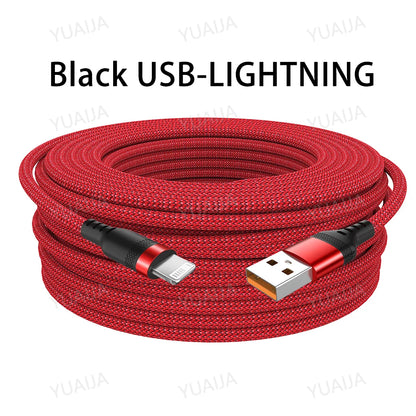 USB TYPE C Fast Charge Cable Android Micro USB line USB to LIGHTNING Extend Charging Cable for iPhone 14 Xiaomi OnePlus Samsung - Woof Glow Gear