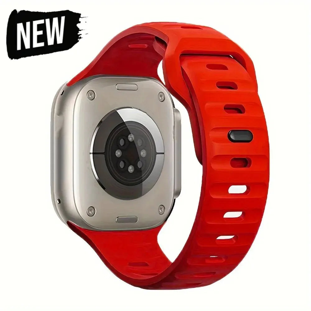 Soft Silicone Strap For Apple Watch Band Ultra 49mm 44mm 45mm 42mm 41mm 42mm 38mm Sport Watchband IWatch Serise 9 8 7 6 Bracelet - Woof Glow Gear