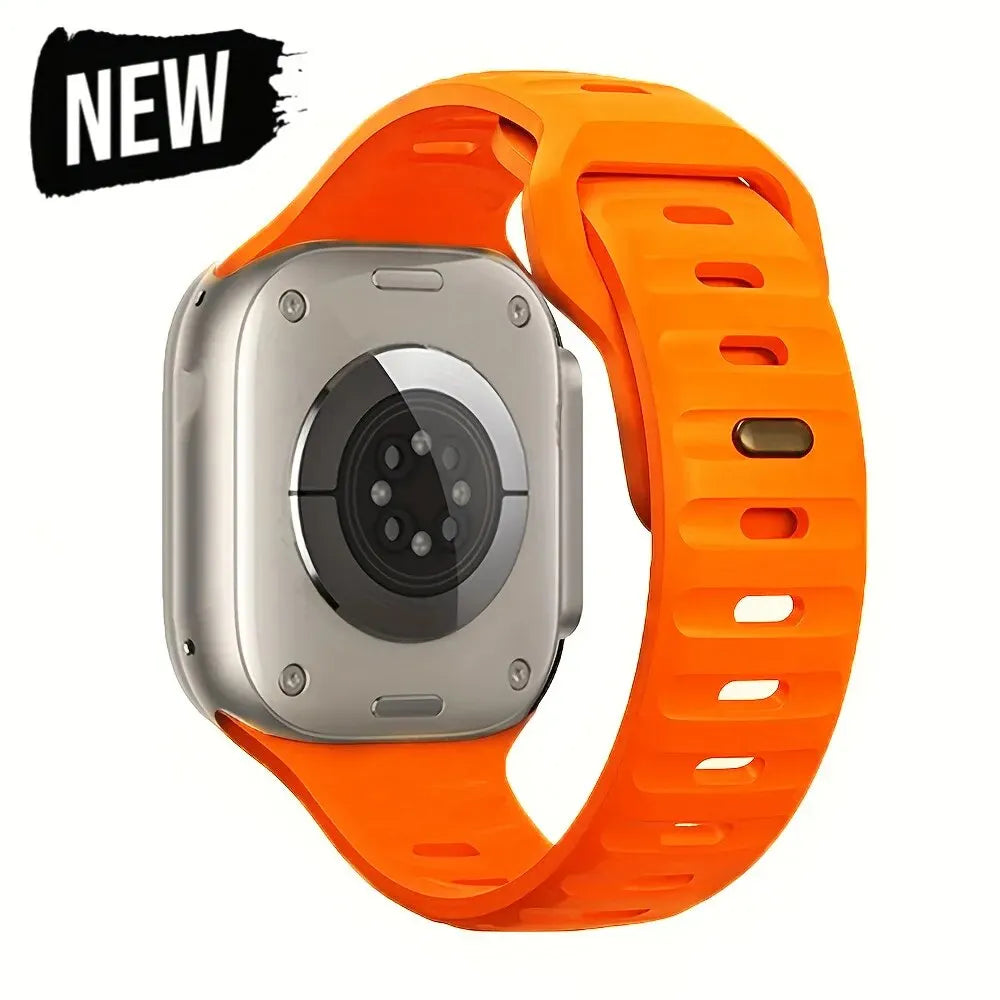 Soft Silicone Strap For Apple Watch Band Ultra 49mm 44mm 45mm 42mm 41mm 42mm 38mm Sport Watchband IWatch Serise 9 8 7 6 Bracelet - Woof Glow Gear