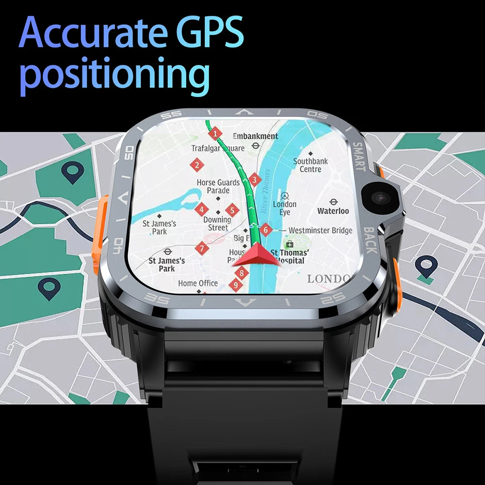 Valdus PGD Android Smart Watch Men GPS 16G/64G ROM Storage HD Dual Camera NFC 2G 4G SIM Card WIFI Wireless Fast Internet Access - Woof Glow Gear