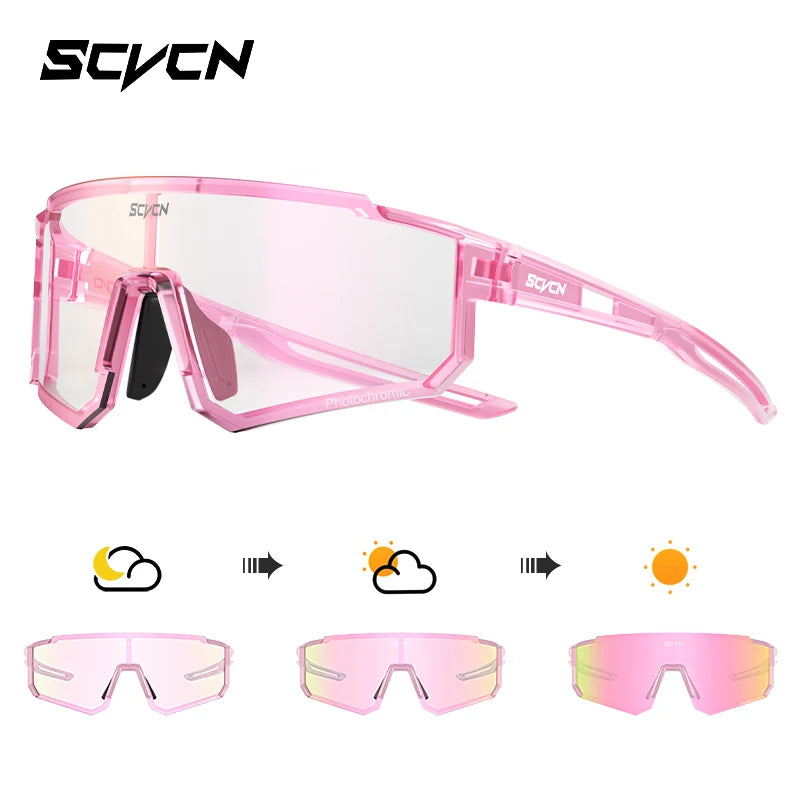 SCVCN new Outdoor Cycling Sunglasses Men MTB Bike Glasses Sports Mountain Climbing fishing Women Bicycle Cycling UV400 Goggles - Woof Glow Gear