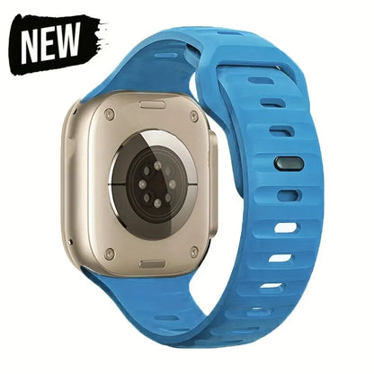 Soft Silicone Strap For Apple Watch Band Ultra 49mm 44mm 45mm 42mm 41mm 42mm 38mm Sport Watchband IWatch Serise 9 8 7 6 Bracelet - Woof Glow Gear