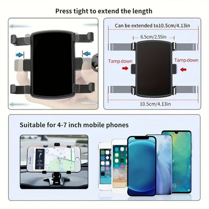 Universal Car Mobile Phone Holder Dashboard Phone Holder Easy Clip Mount Stand Cellphone Stand For GPS Navigation Hanging Holder - Woof Glow Gear