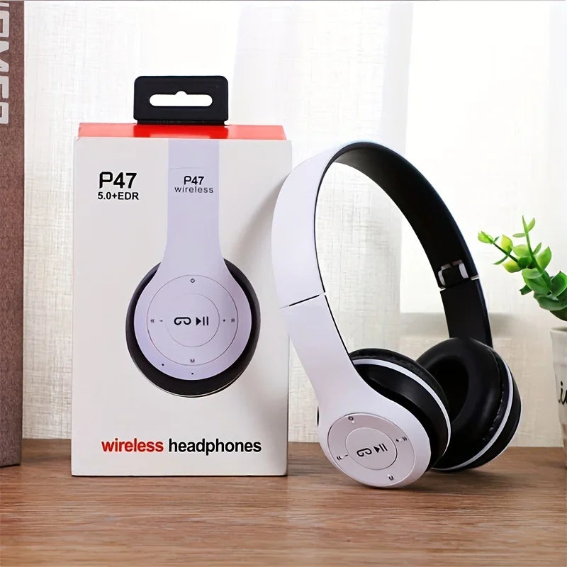 P47 Stereo Headset Bluetooth 5 0 Folding Series Wireless Sports Game Headset for iPhone XiaoMi - Woof Glow Gear