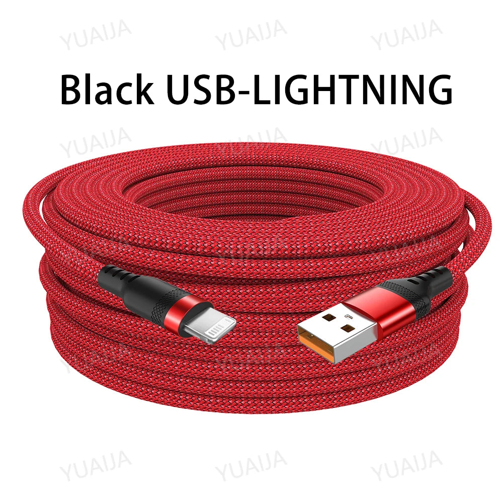 USB TYPE C Fast Charge Cable Android Micro USB line USB to LIGHTNING Extend Charging Cable for iPhone 14 Xiaomi OnePlus Samsung - Woof Glow Gear