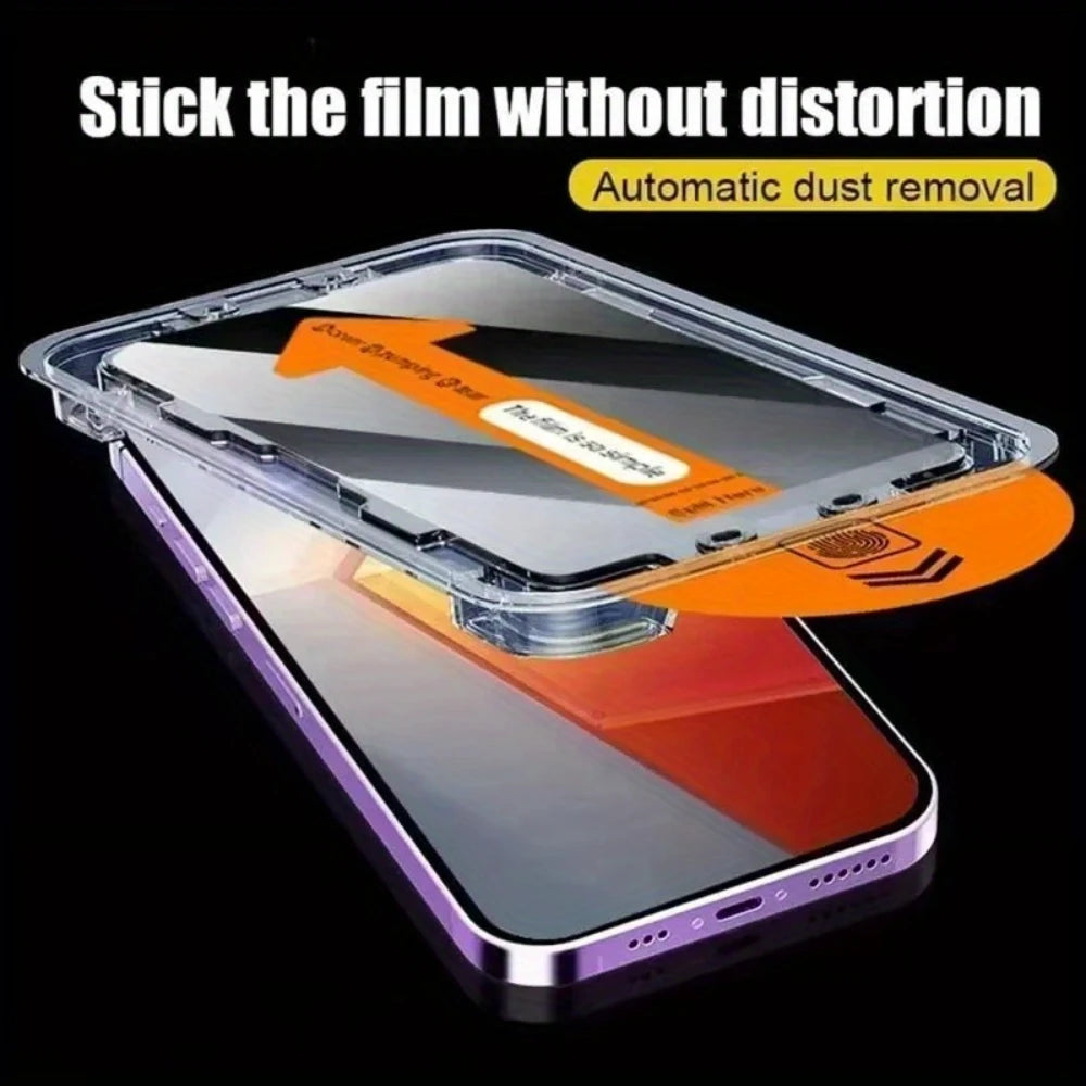 NNBILI Oleophobic Coating Dust Free Easy Installation Screen Protector For iPhone 14 11 13 12 15 16 Pro Max Mini XS X XR Glass - Woof Glow Gear