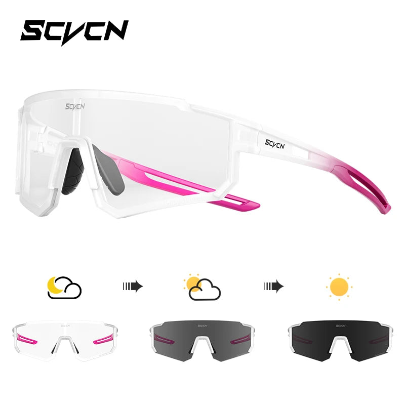 SCVCN new Outdoor Cycling Sunglasses Men MTB Bike Glasses Sports Mountain Climbing fishing Women Bicycle Cycling UV400 Goggles - Woof Glow Gear