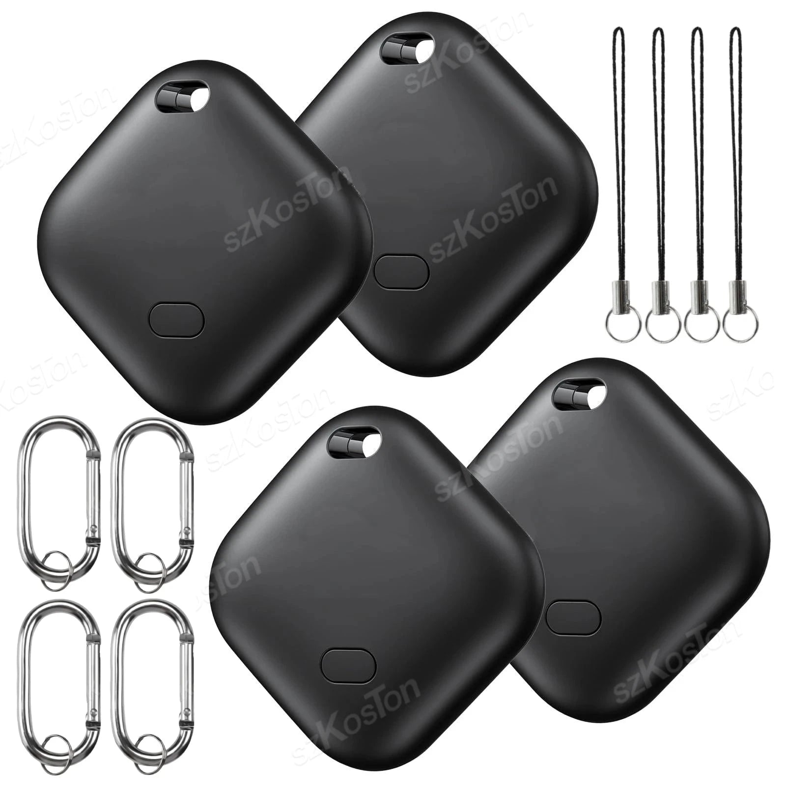 Mini GPS Tracker Compatible with iOS Find My APP Dog Cat Locator Child Finder Pet & Car Lost Tracker Smart iTag with Keychain - Woof Glow Gear